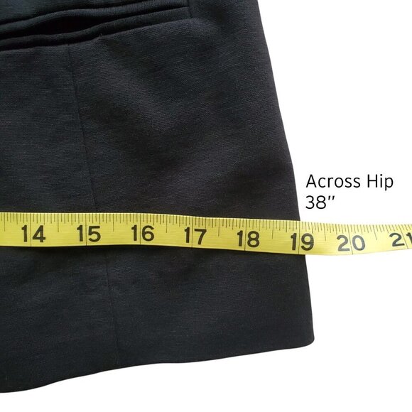 7 For All Mankind Stretchy Tuxedo Style Deep V-Neck Black Knit Blazer S - Picture 12 of 16